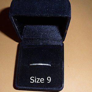 NWOT 925 Size 9 White Sapphire Wedding Band